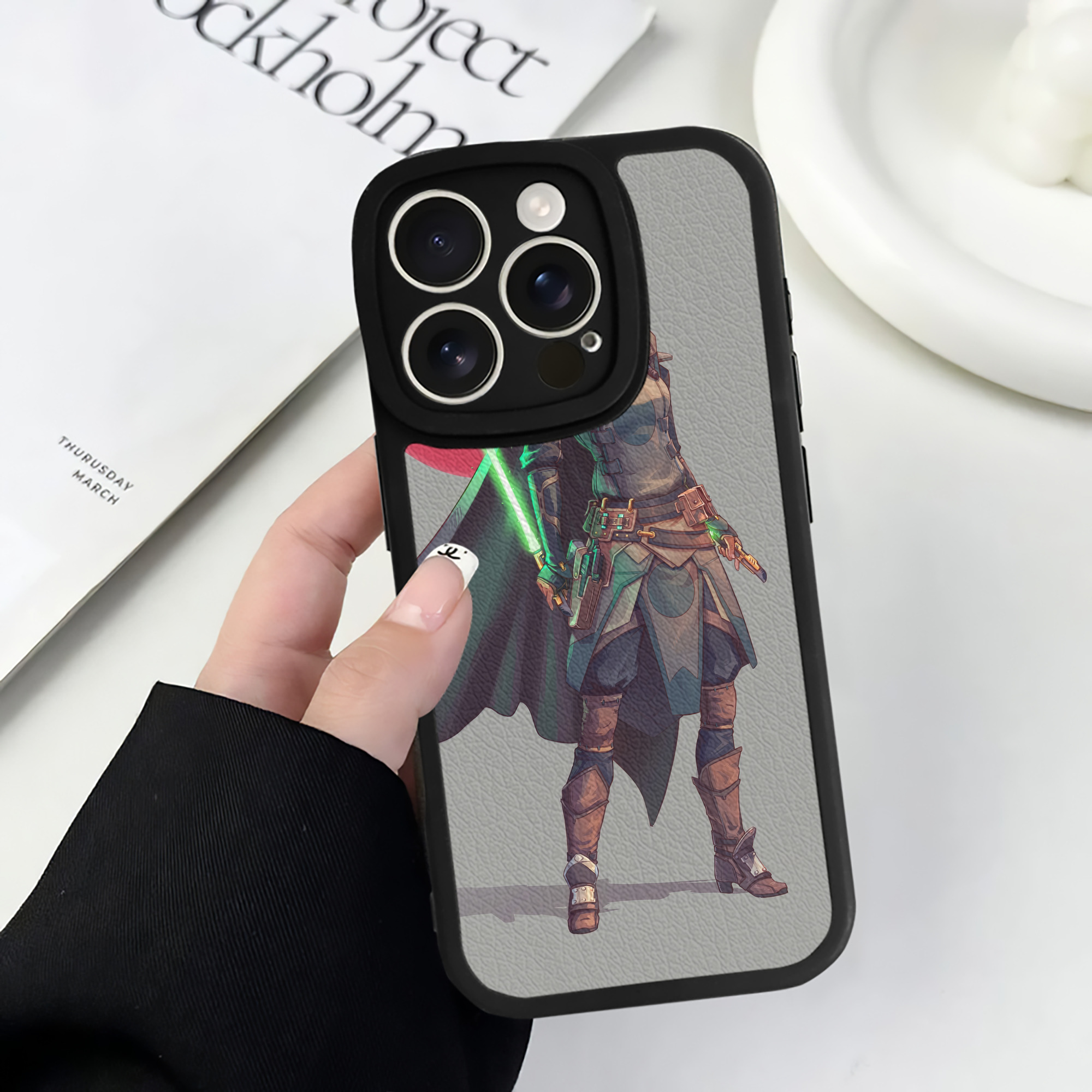 （画像用） スター・ウォーズ Star Wars 【iPhone 16シリーズ対応】シリコンスマホケース（レザー調） 材質：シリコン